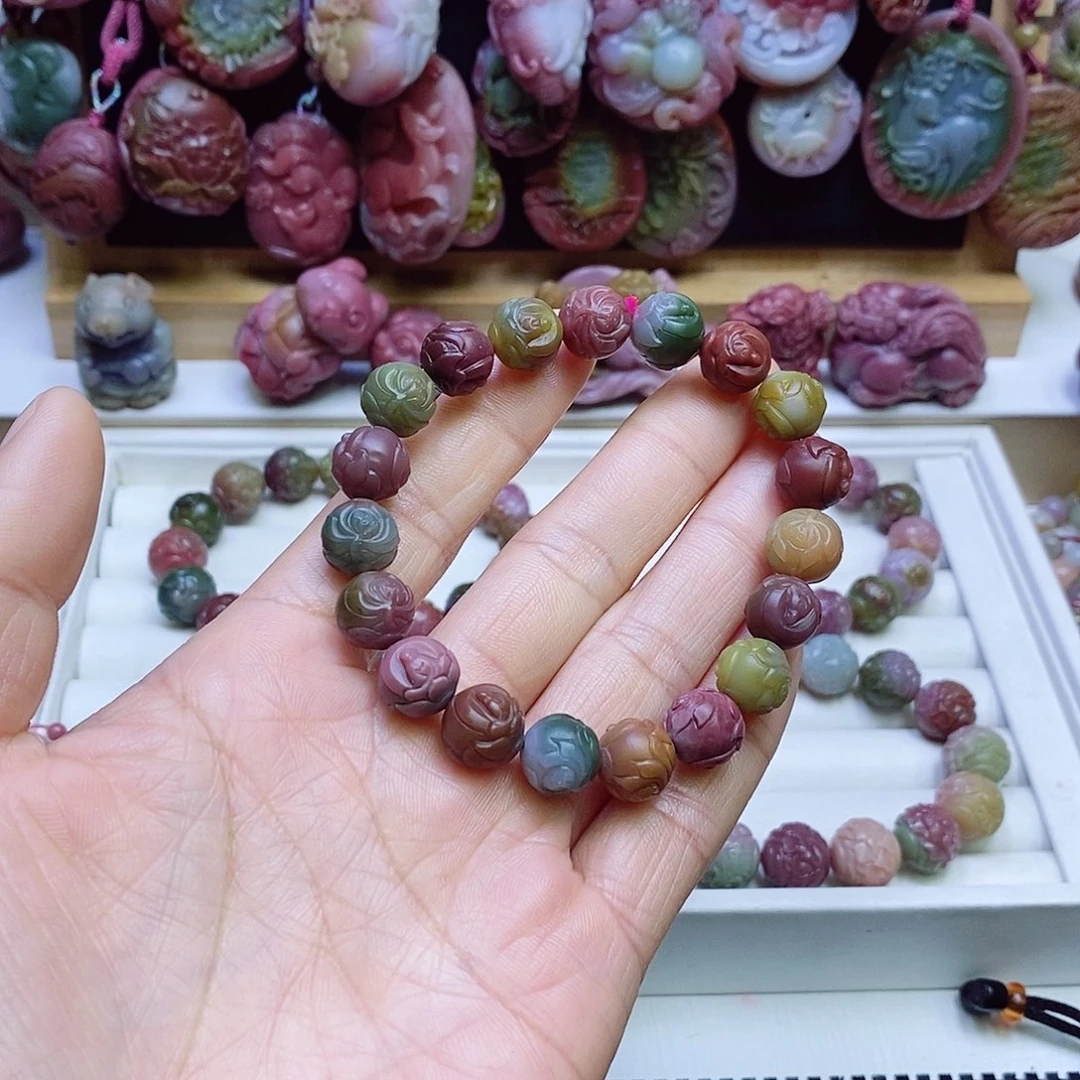 玛瑙/玉髓盐源玛瑙手串未镶嵌