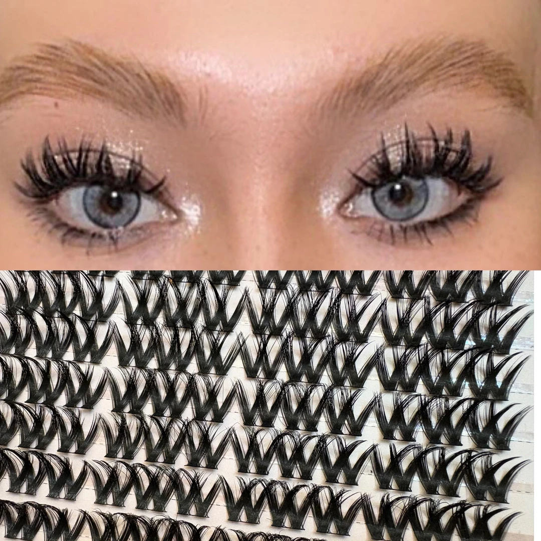 大花卷大容量混血风宽梗假睫毛显大眼睛浓密卷翘自然款不免胶