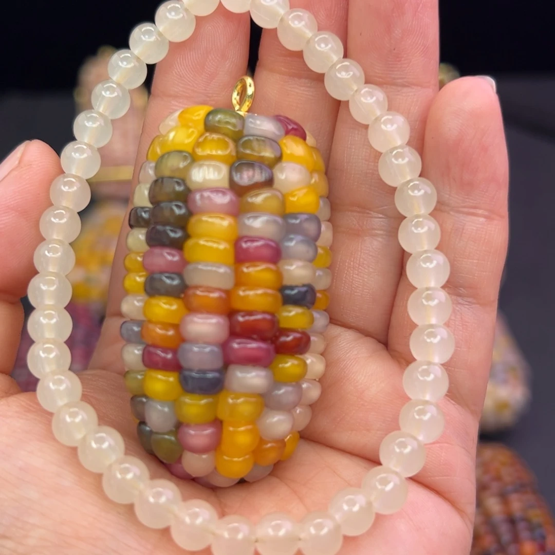 @***楠磁石七彩文玩玉米