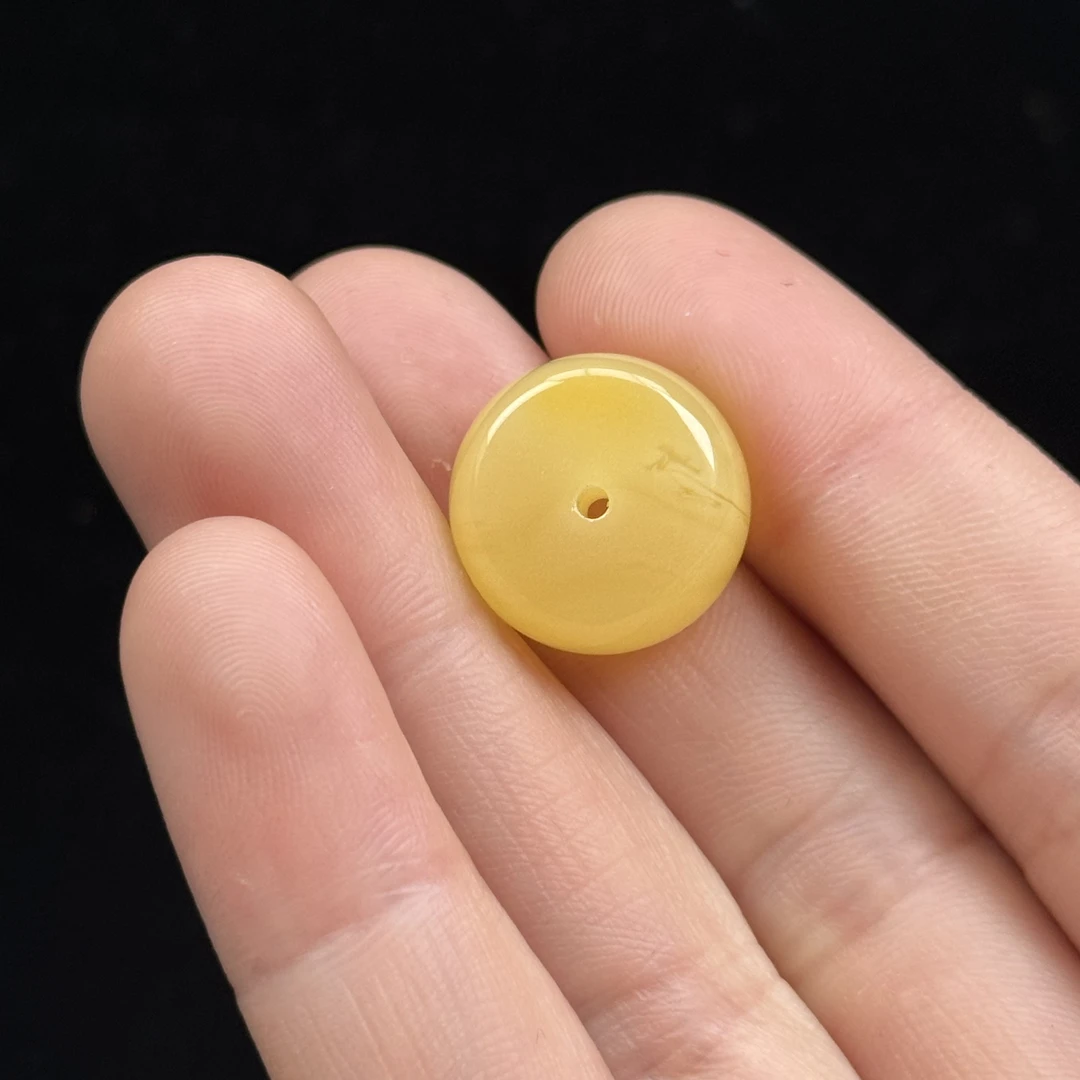 Y5395天然原矿蜜蜡 妖花墩子 18*10mm抖音基地质检发货