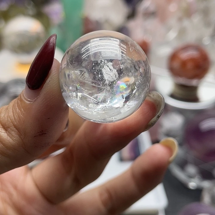 未镶嵌珠宝半成品水晶52白水晶球2.5m