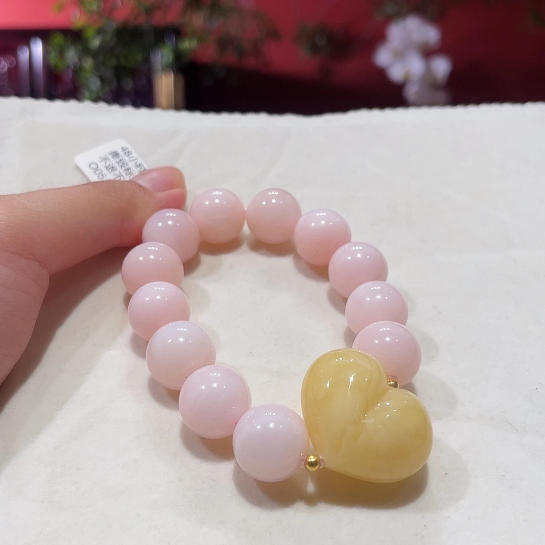 欧泊未镶嵌手串粉澳宝