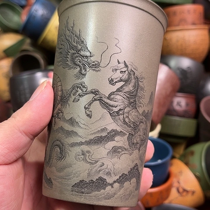 紫砂茶杯全手工紫砂主人杯