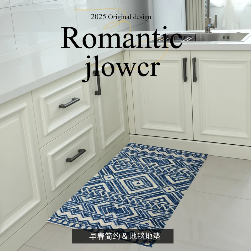 复古美式入户门垫玄关蹭脚垫耐脏家用门口吸水地垫