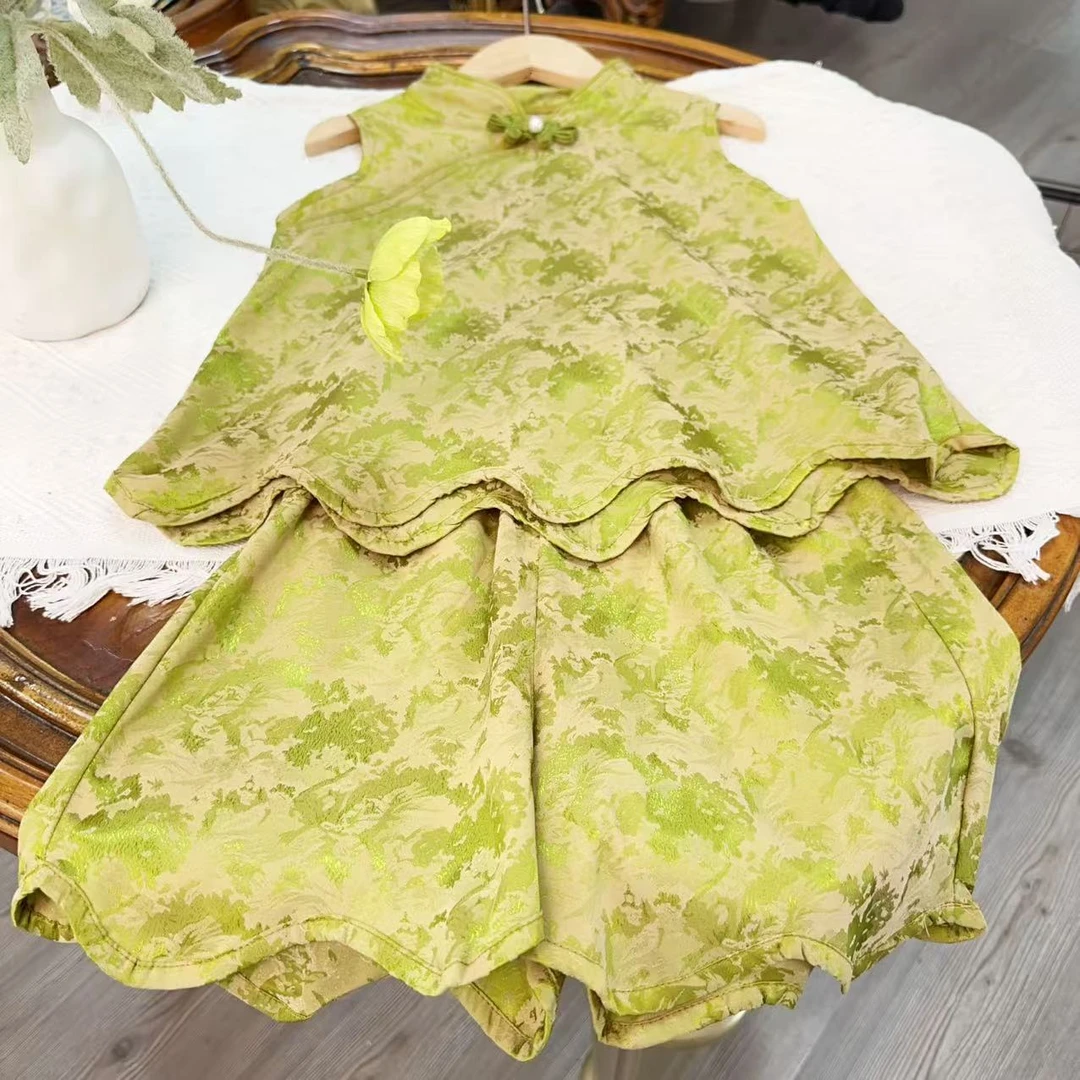 B28新国风日常穿搭黄金叶2025年新款儿童套装