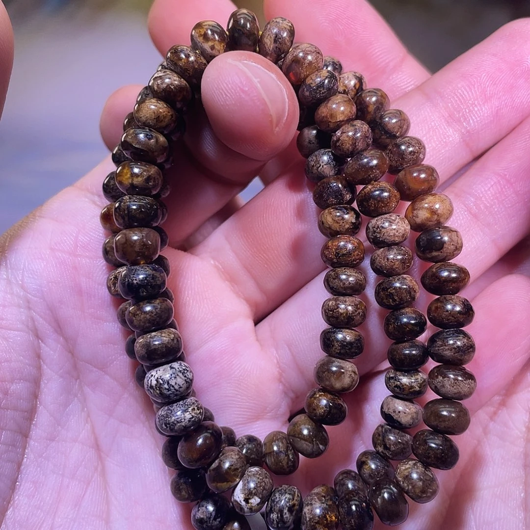 琥珀未镶嵌裸石7+抚顺琥珀泥破108