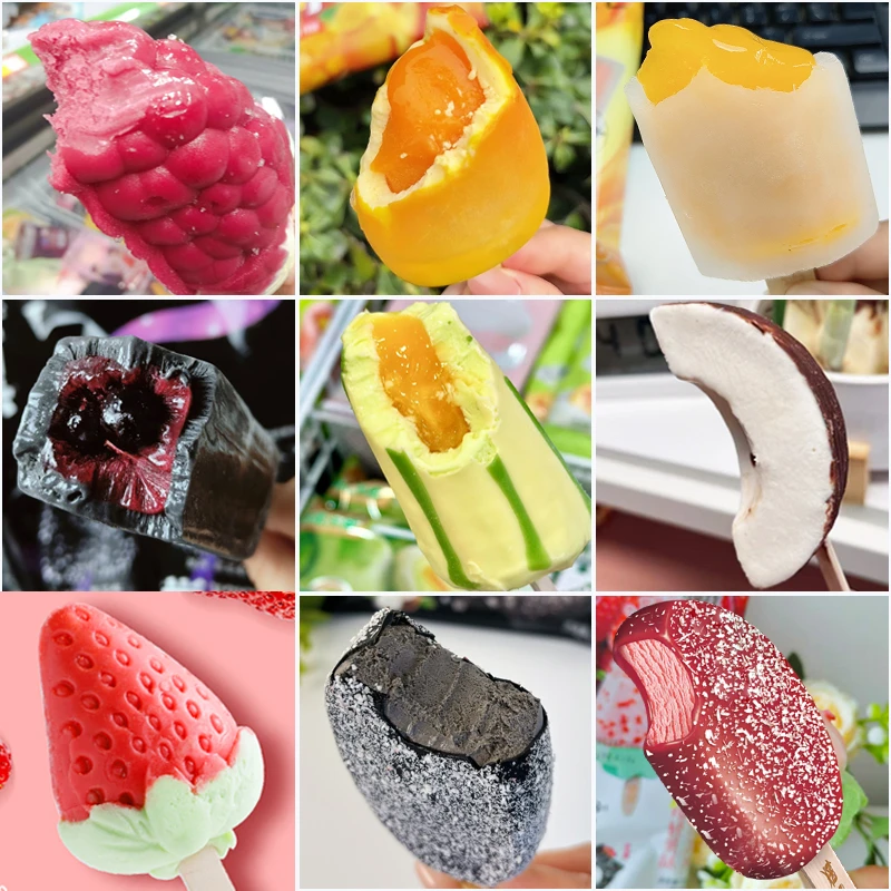 【包邮】网红雪糕混搭椰子灰酷黑桑莓四分之椰一亩瓜田小芒人冰淇淋