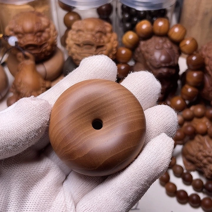 檀香木老山檀香大平安扣微暇