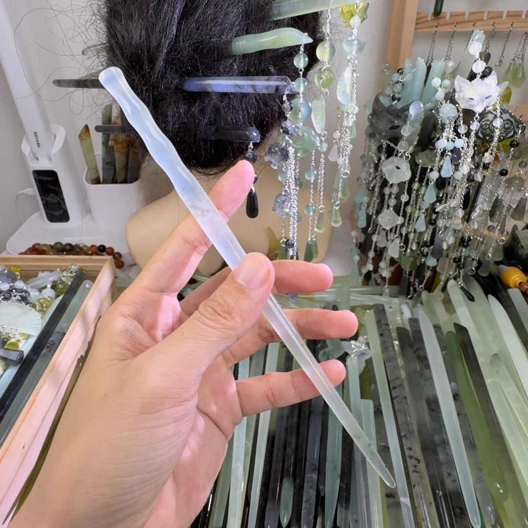 未镶嵌蛇纹石玉发饰
