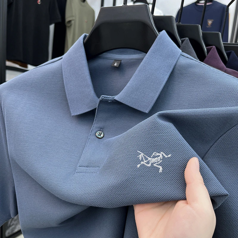 【奥莱折扣】鸟家刺绣款男士短袖t恤夏季高端纯棉polo衫休闲上衣