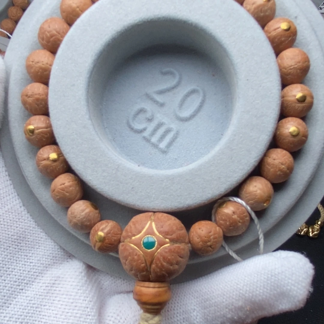 凤眼菩提手串实心金顶9.5mm