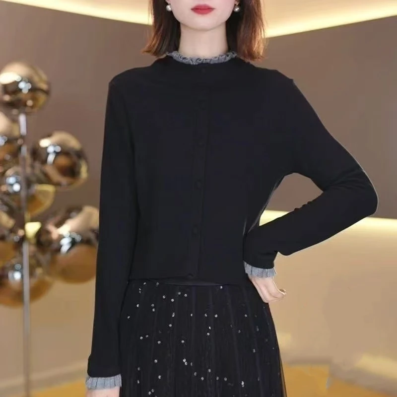 2025百搭长袖常规款T恤冬季半高领小香风时尚加绒小衫减龄显瘦