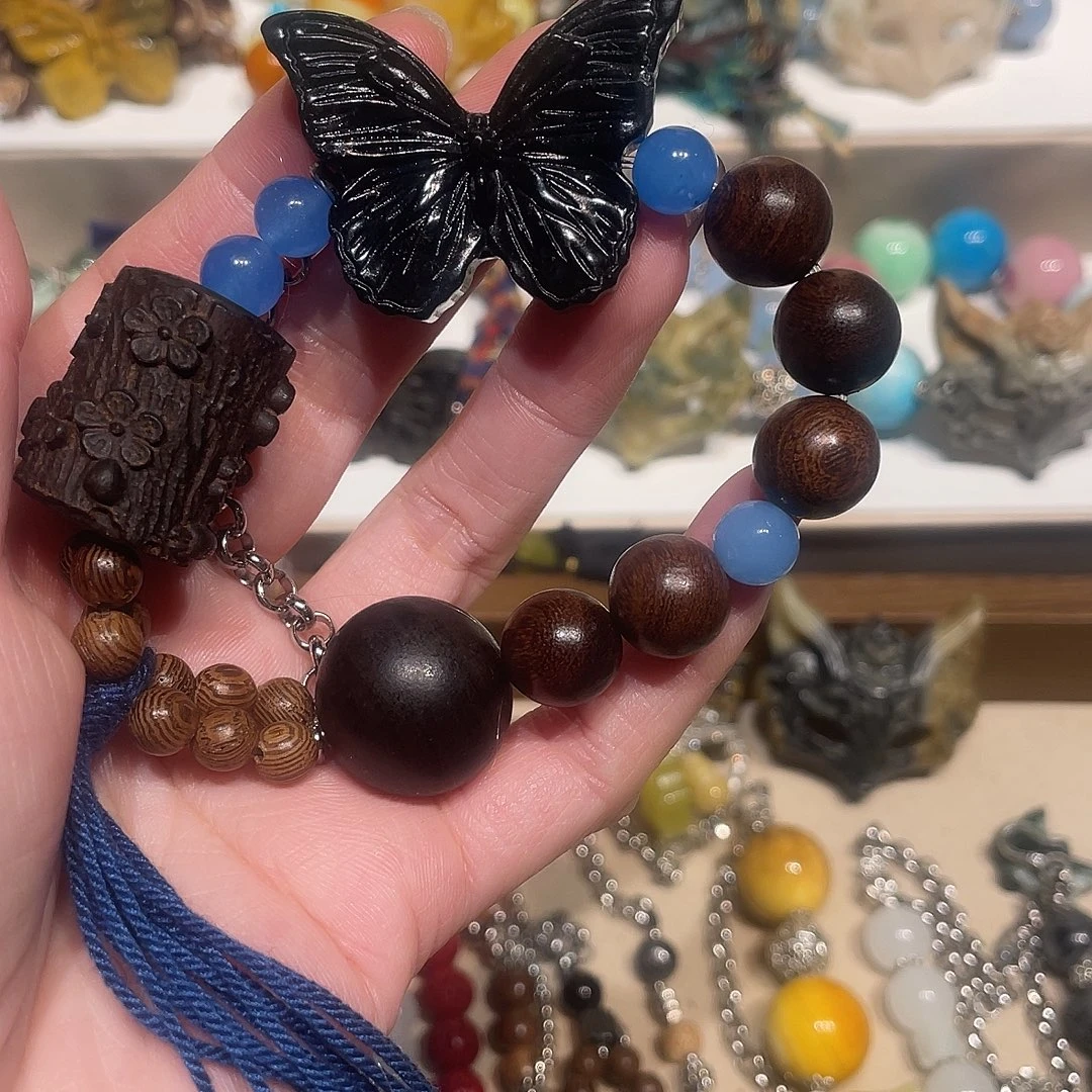 蛇纹石玉合金颈饰