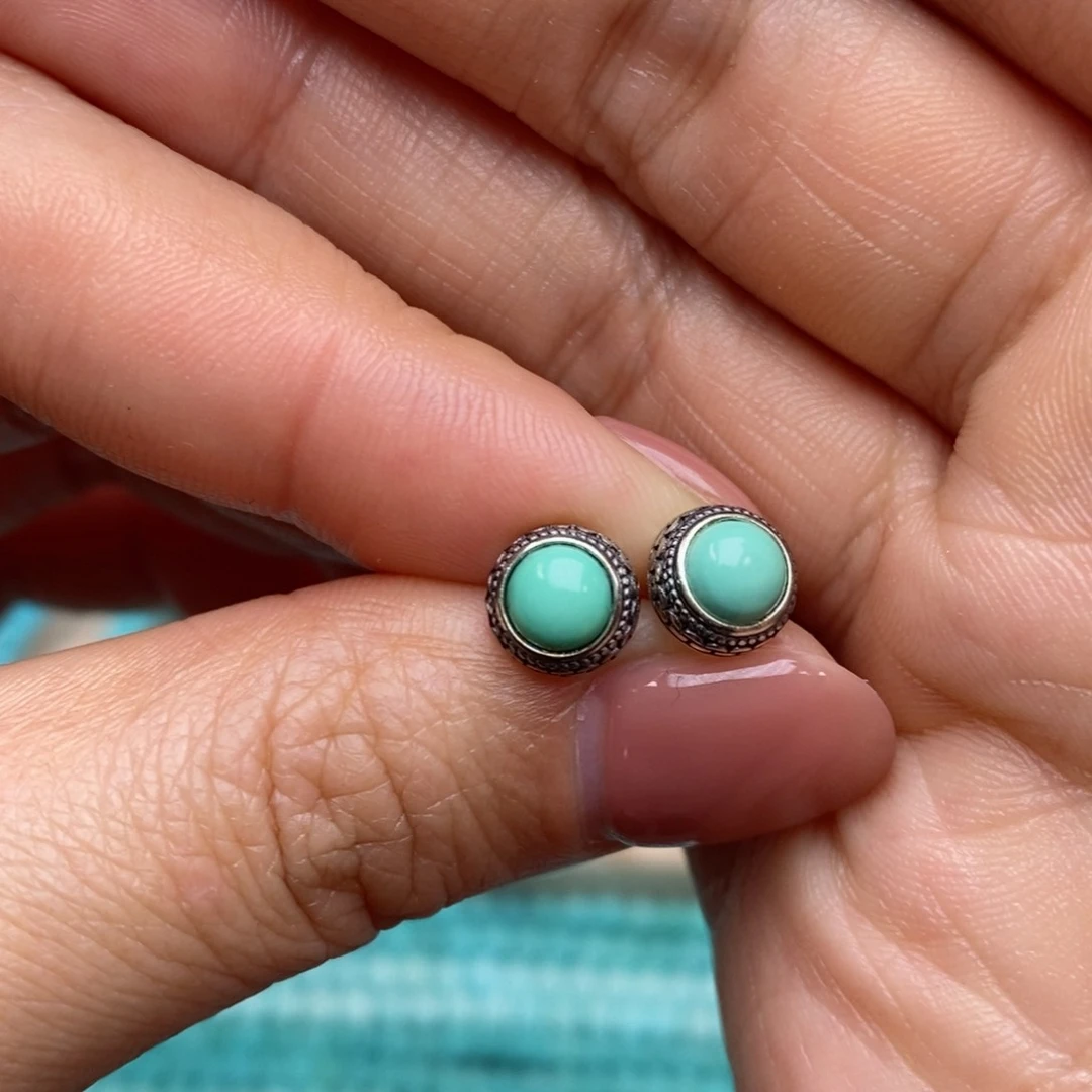 绿松石珠宝奇石银S925镶嵌