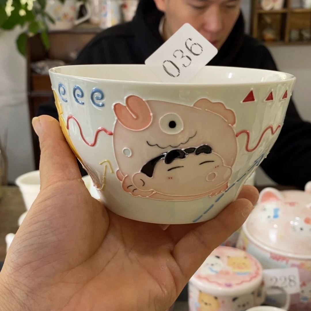 瓷片景德镇釉下彩手绘