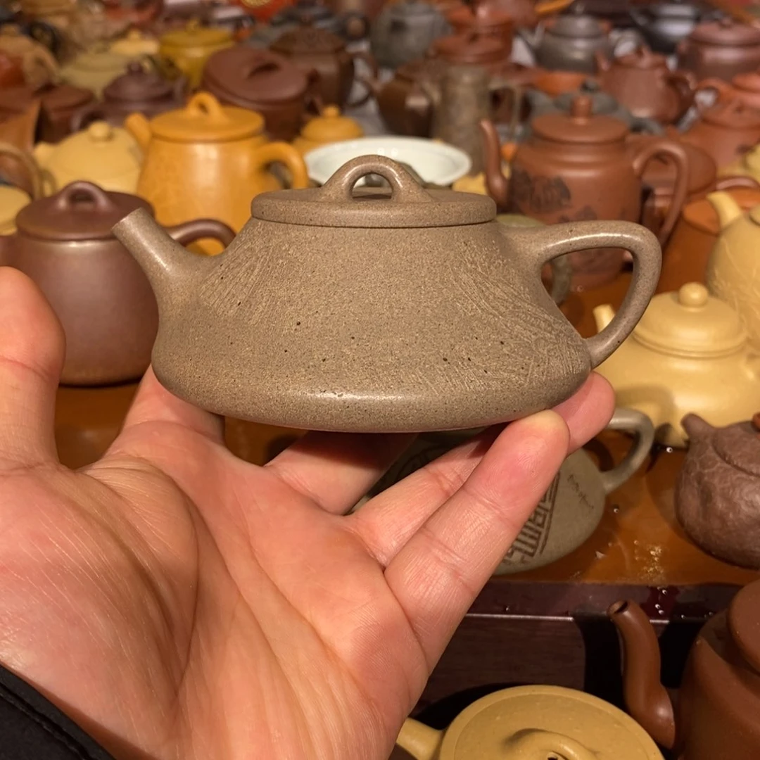 紫砂茶壶原矿青段半手纳瓢175cc