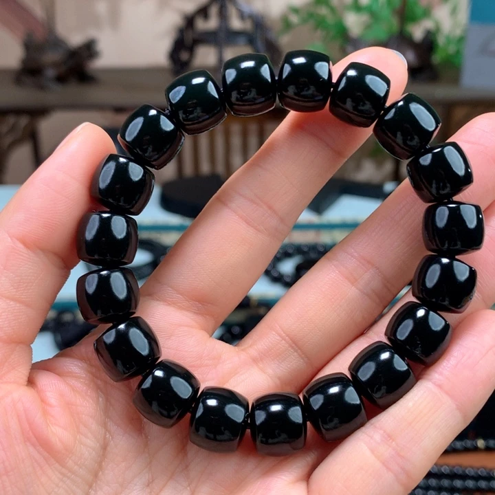 和田玉（青玉）手链未镶嵌