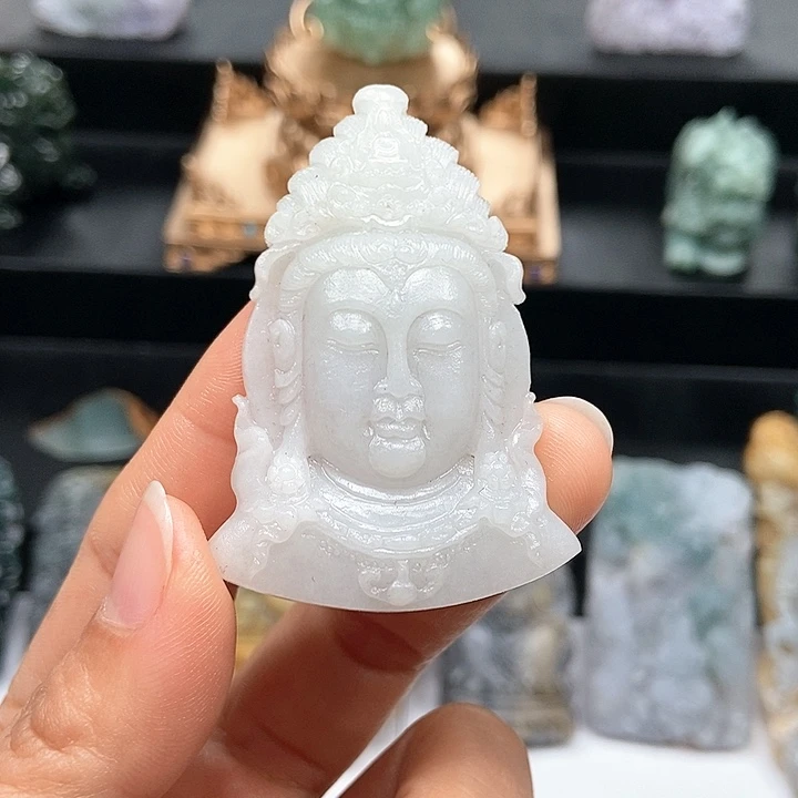 定制翡翠未镶嵌鲲*天然缅甸翡翠A货毛货抛光定制