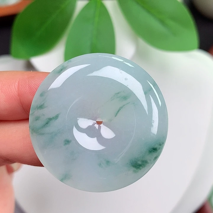 颈饰未镶嵌翡翠平安扣 35.5x5.8mm