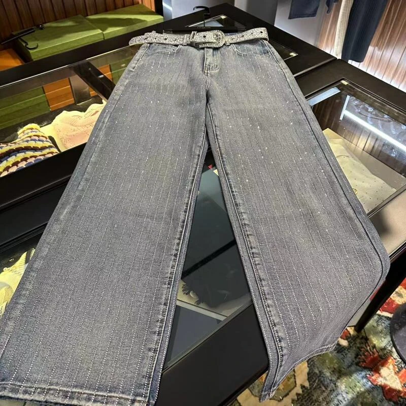 【CENFUN】休闲裤裤子微喇水洗长裤阔腿裤设计师春夏牛仔裤D02215