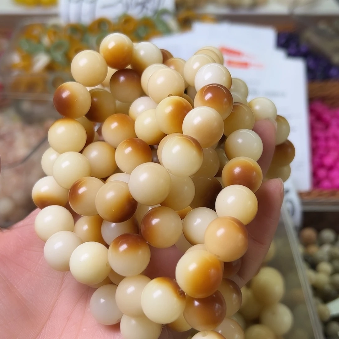 菩提根/象牙果手串卡14炭烧圆10条160颗