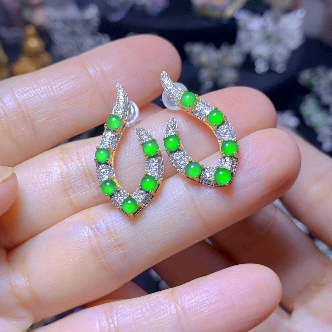 翡翠银S925镶嵌颈饰天然翡翠