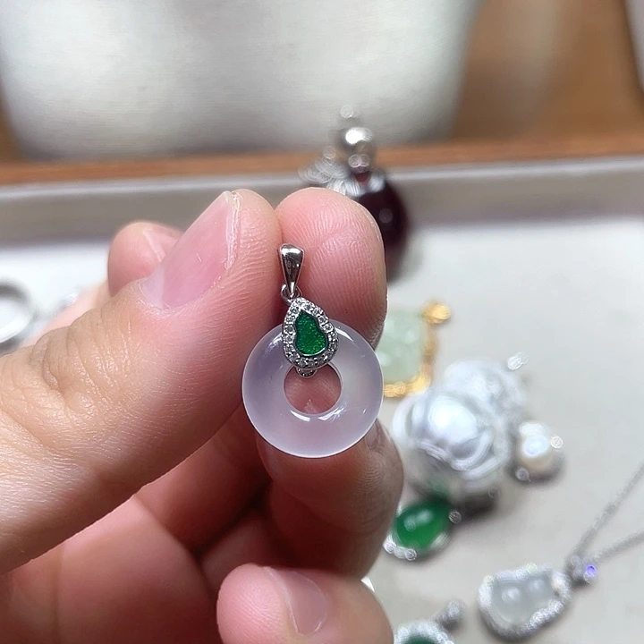 坠链均925银锆石甜甜圈