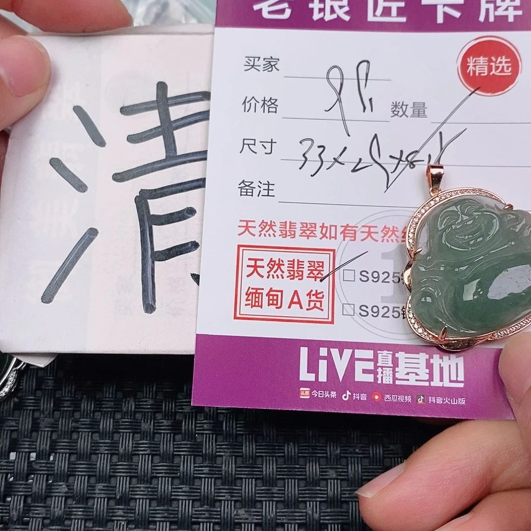 翡翠银S925镶嵌颈饰