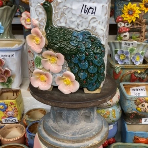 【闪购商品】红陶粗陶材质陶瓷多肉花盆