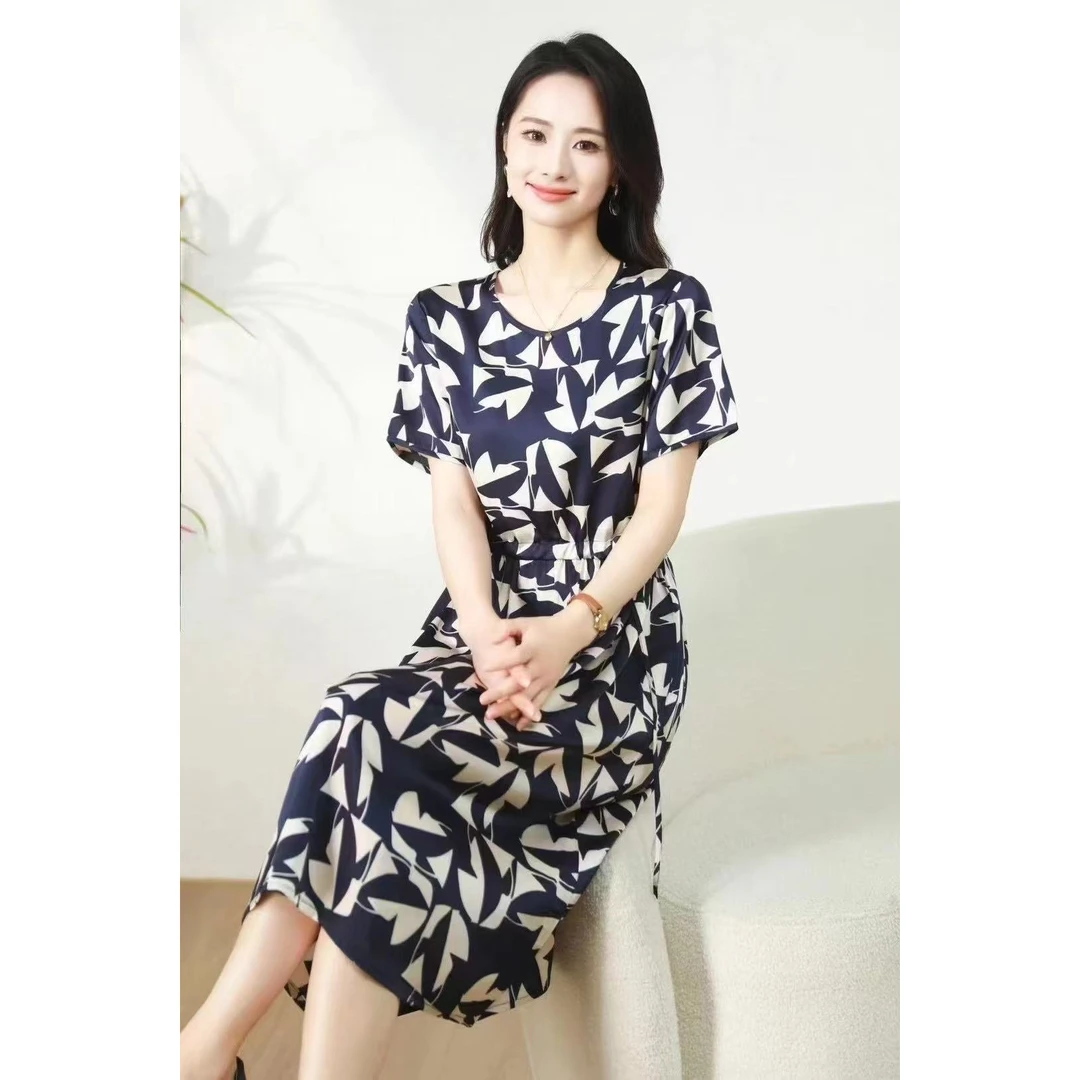 【SX几何图案】小香风连衣裙时尚显瘦气质时尚女士夏季休闲裙子2325