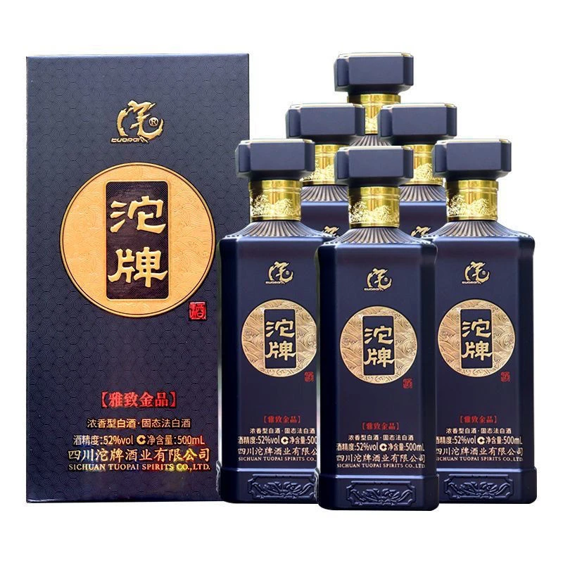 沱牌-雅致金品浓香型纯粮优级白酒送礼宴请52度500毫升6瓶