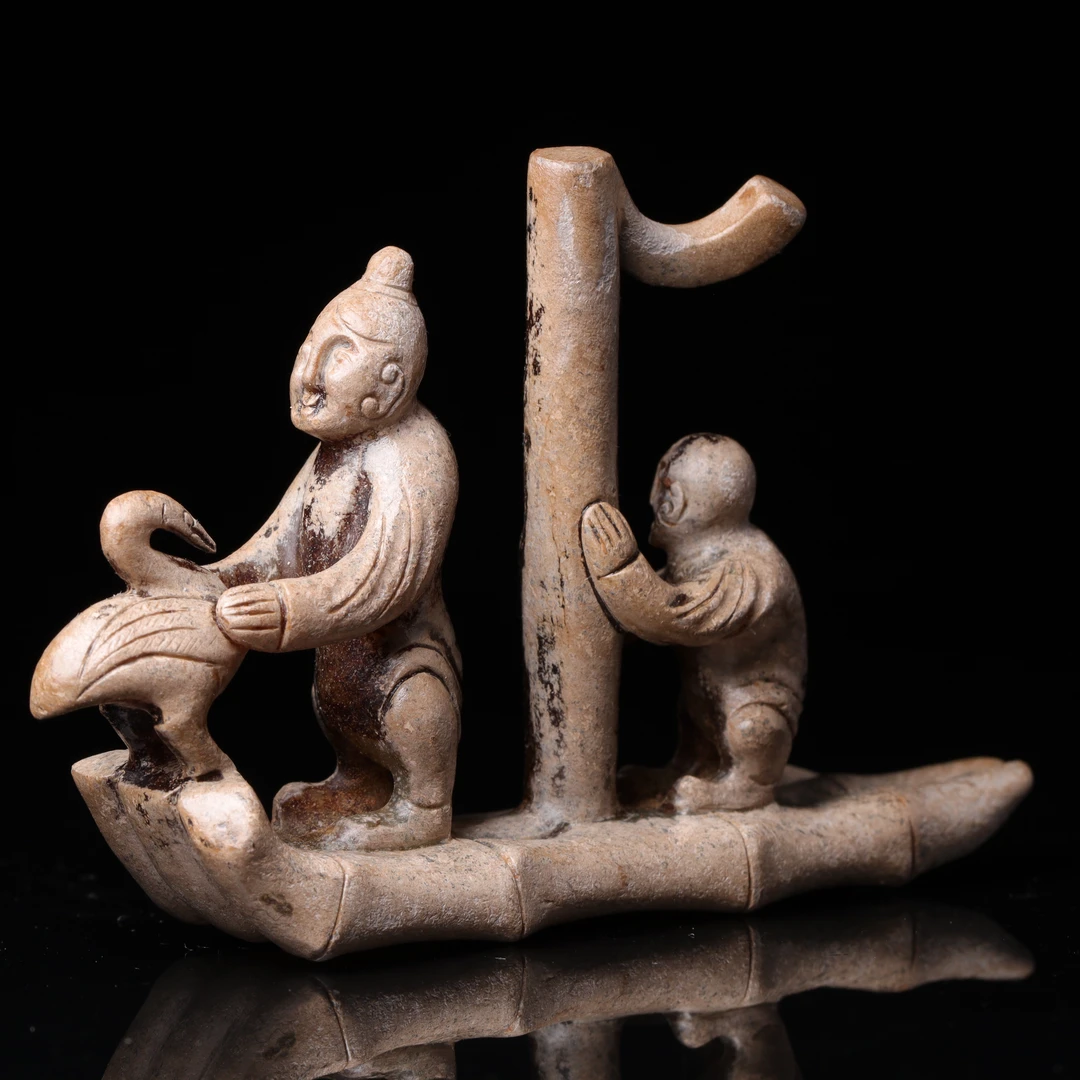 明代和田玉人物摆件-CS