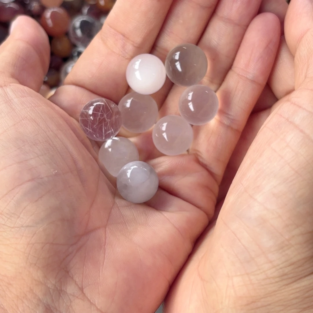 我***棒水晶珠宝半成品未镶嵌打孔不退不换