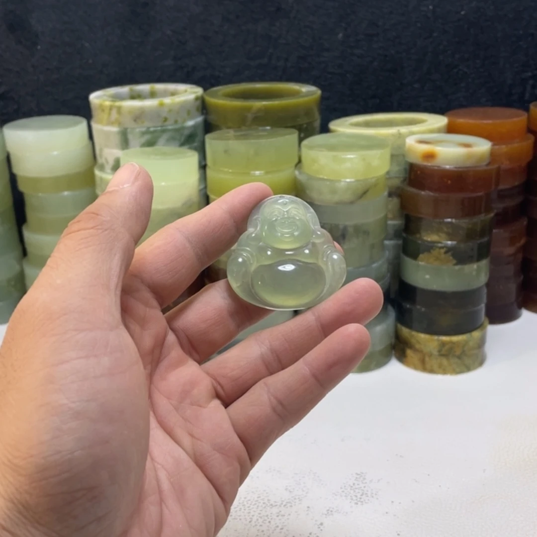 【闪购商品】蛇纹石玉珠宝半成品未镶嵌