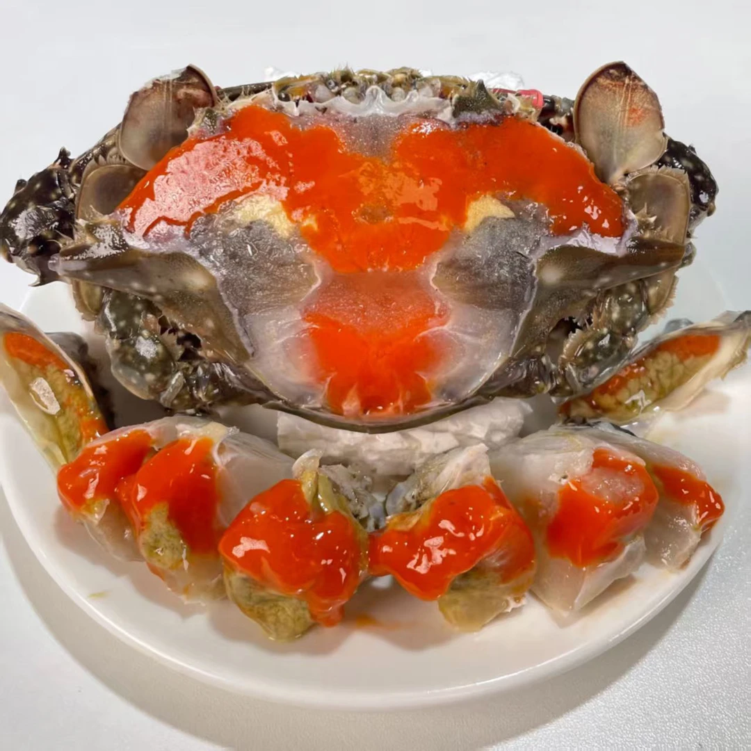 舟山特产飞机红膏呛蟹3--4两/只（不可蒸煮）鲜甜