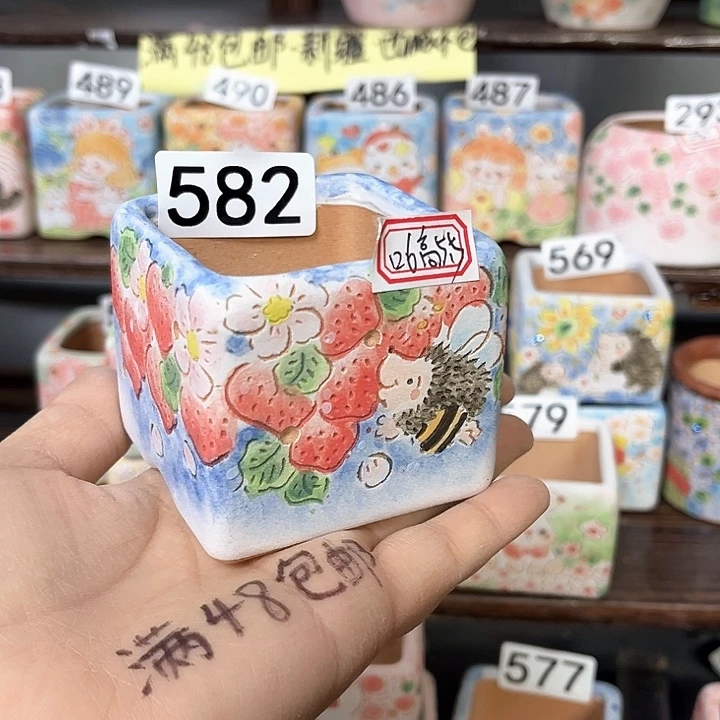 手工制作多肉植物花盆