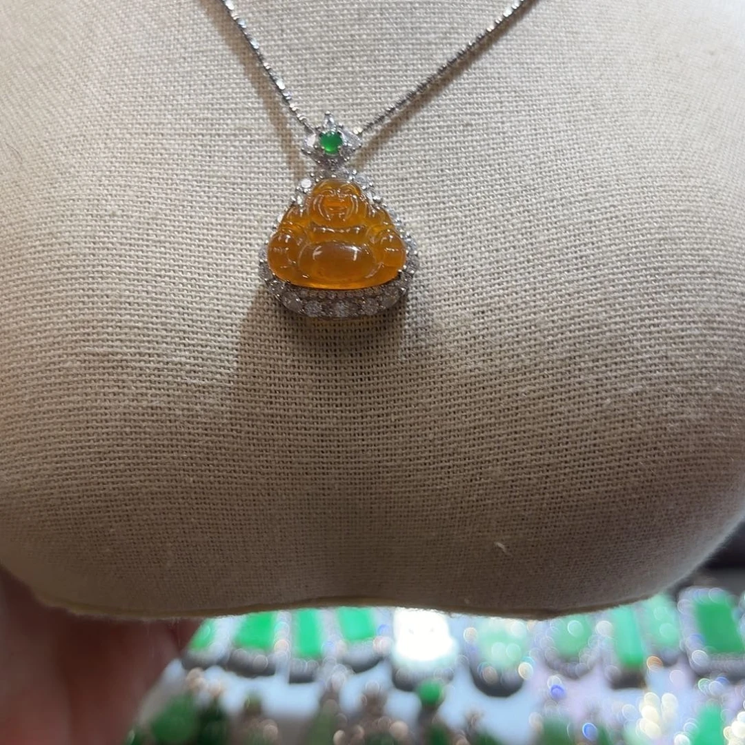 翡翠银S925镶嵌吊坠(不含链)