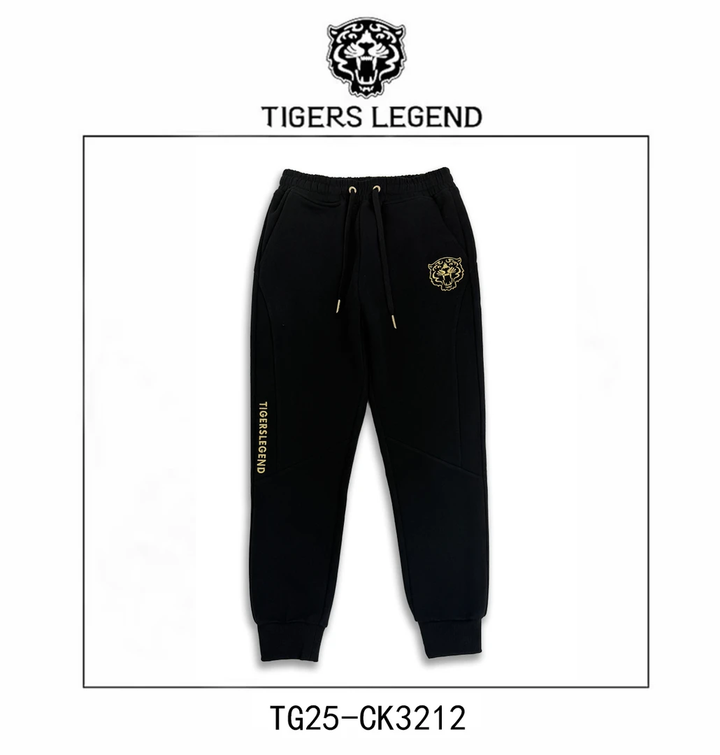 TIGERSLEGEND春秋新款男士高奢刺绣虎头情侣网红运动时尚百搭长裤
