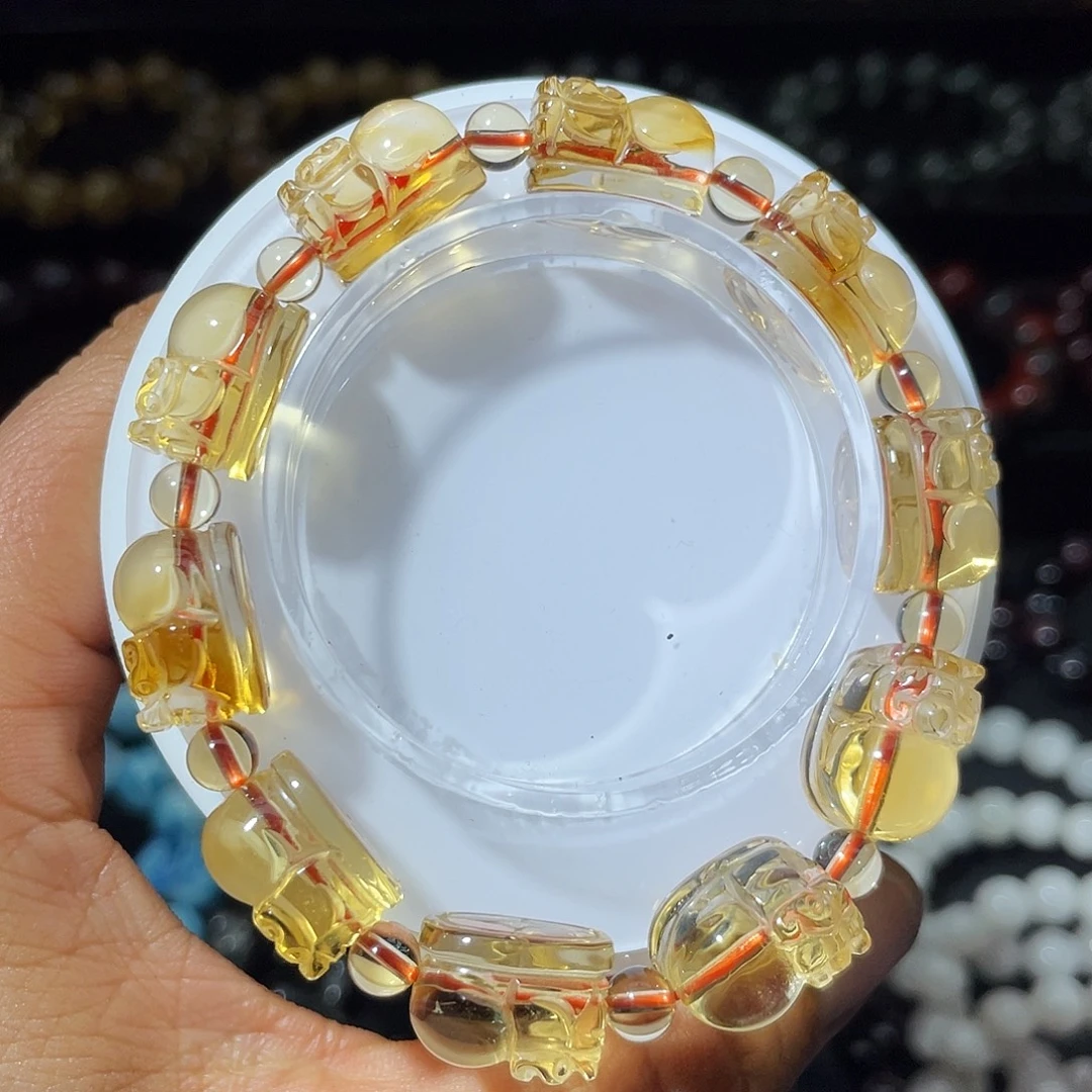 未镶嵌手链水晶巴西暴力黄