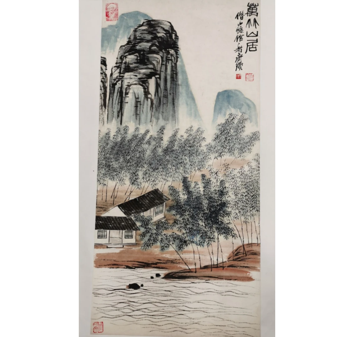 橱窗展示/传奇美术/白石复刻版画/ 花鸟23.7×29.4cm