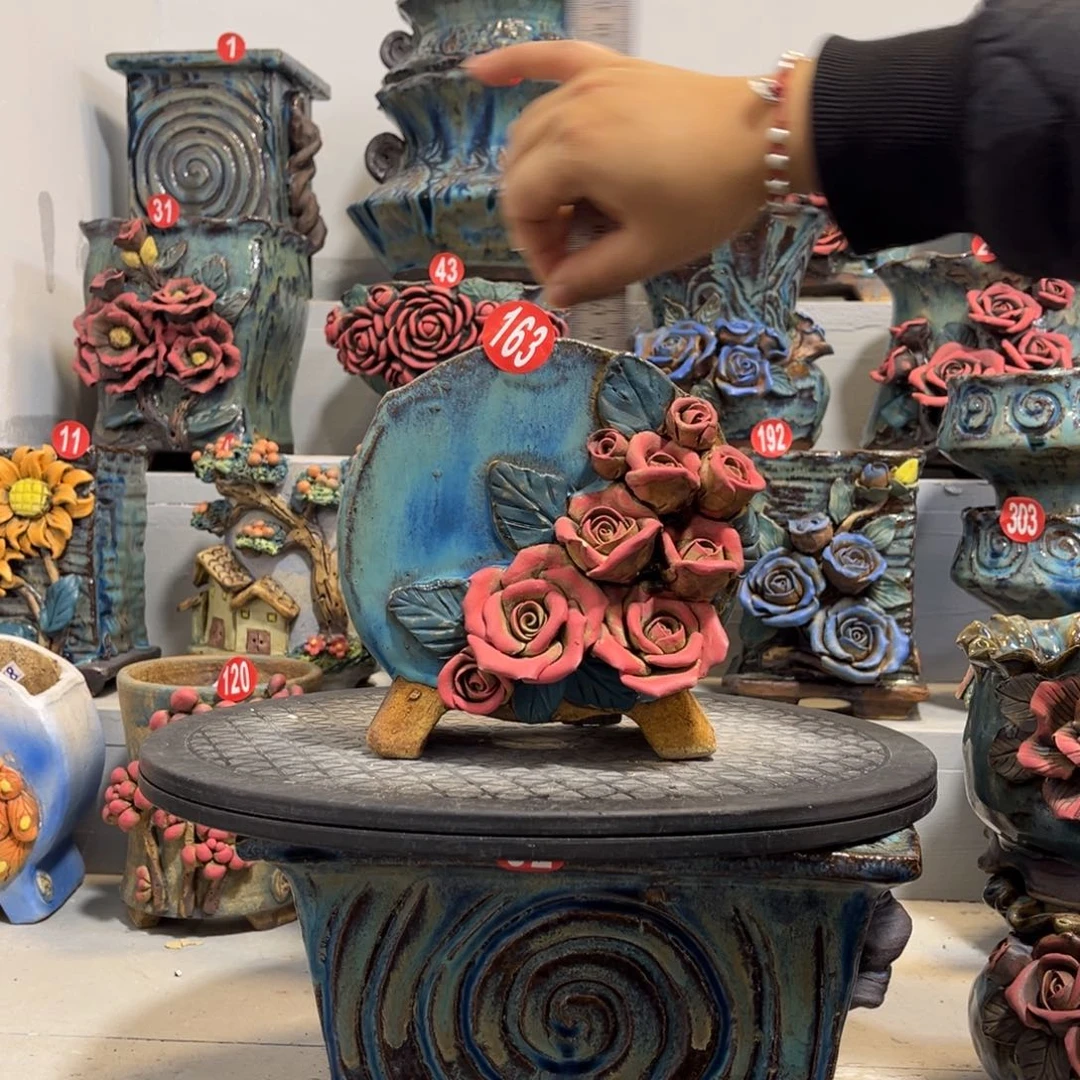 陶瓷微瑕163 号陶然花盆