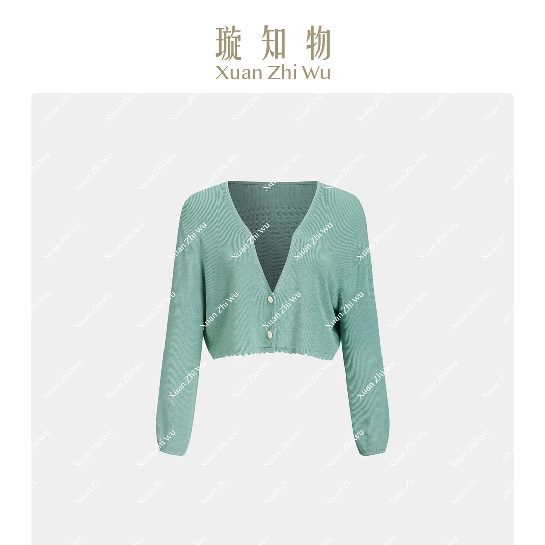 合欢开衫 时尚休闲优雅感气质针织衫王璇原创设计