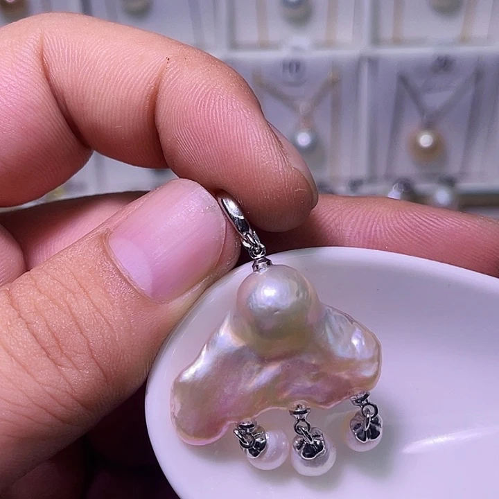 淡水珍珠颈饰合金07