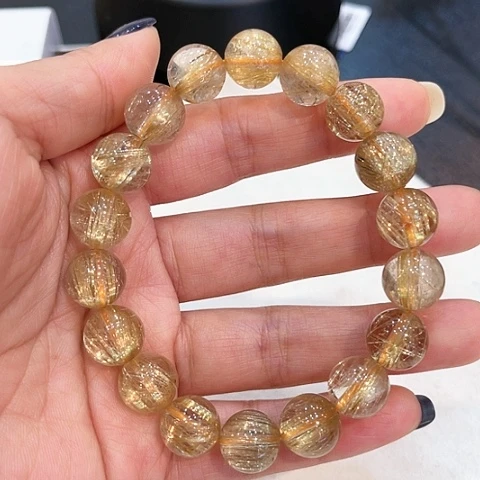 【闪购商品】发晶手链未镶嵌黄发晶手串