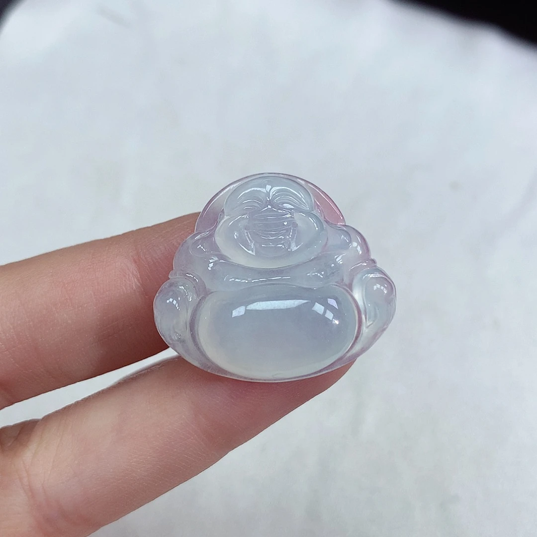 颈饰18K金镶嵌翡翠佛公