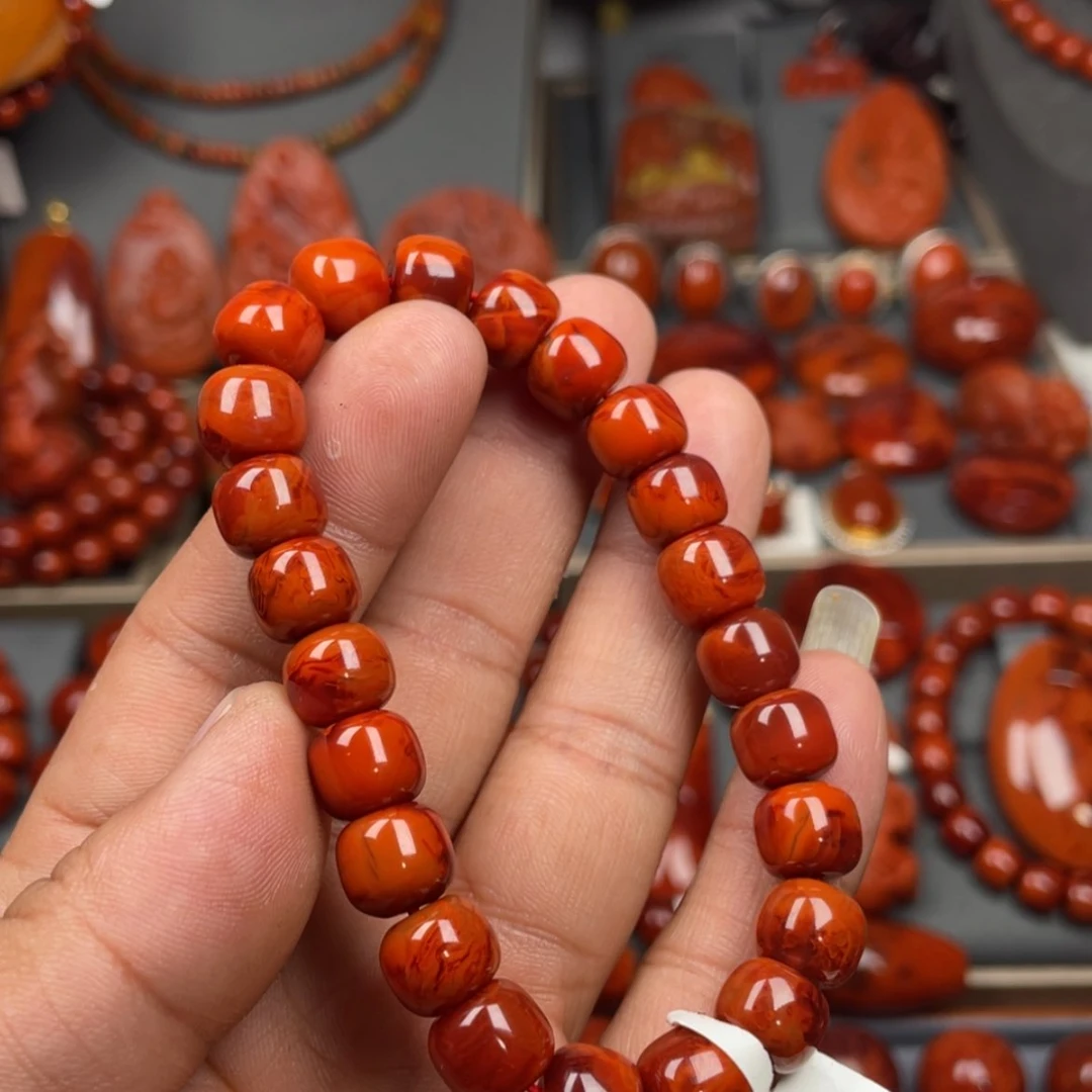 【闪购商品】南红玛瑙珠宝奇石未镶嵌单圈9