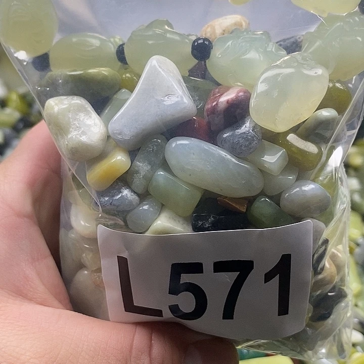 岫玉鱼缸石未镶嵌