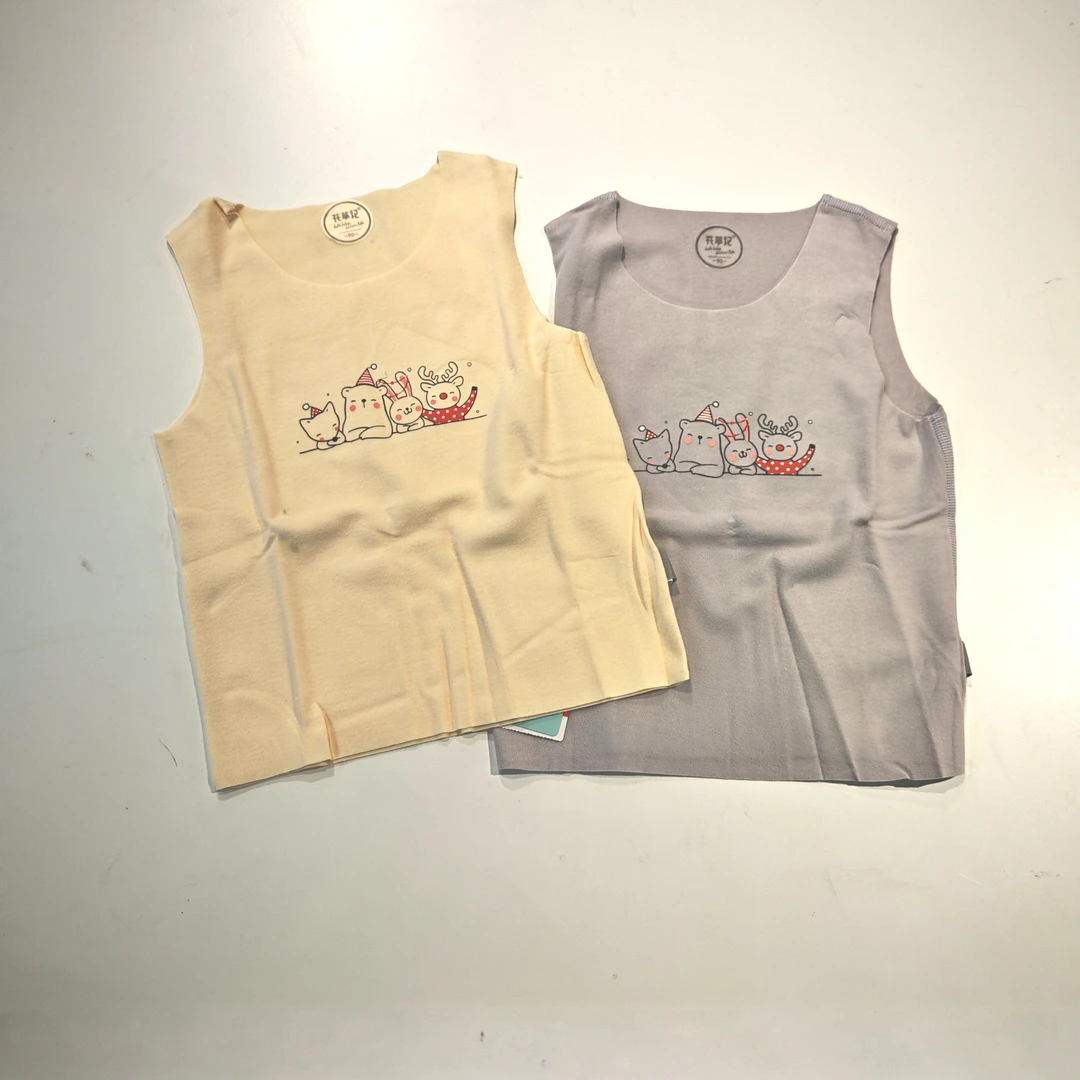 儿童背心女中小童圣诞快乐德绒背心E33594