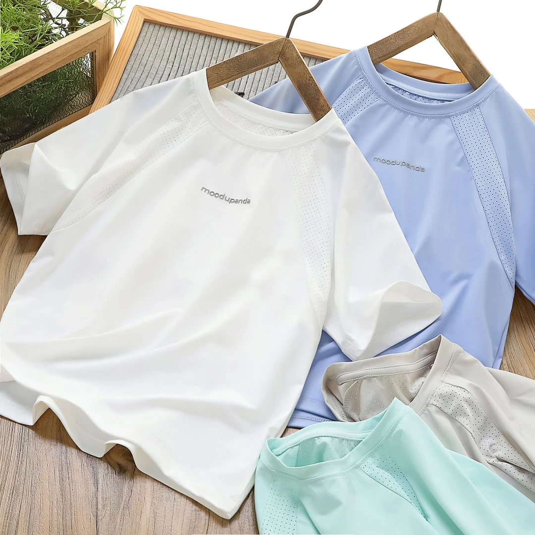 男童速干短袖T恤2025夏季儿童凉感透气薄上衣中大童休闲百搭半袖t