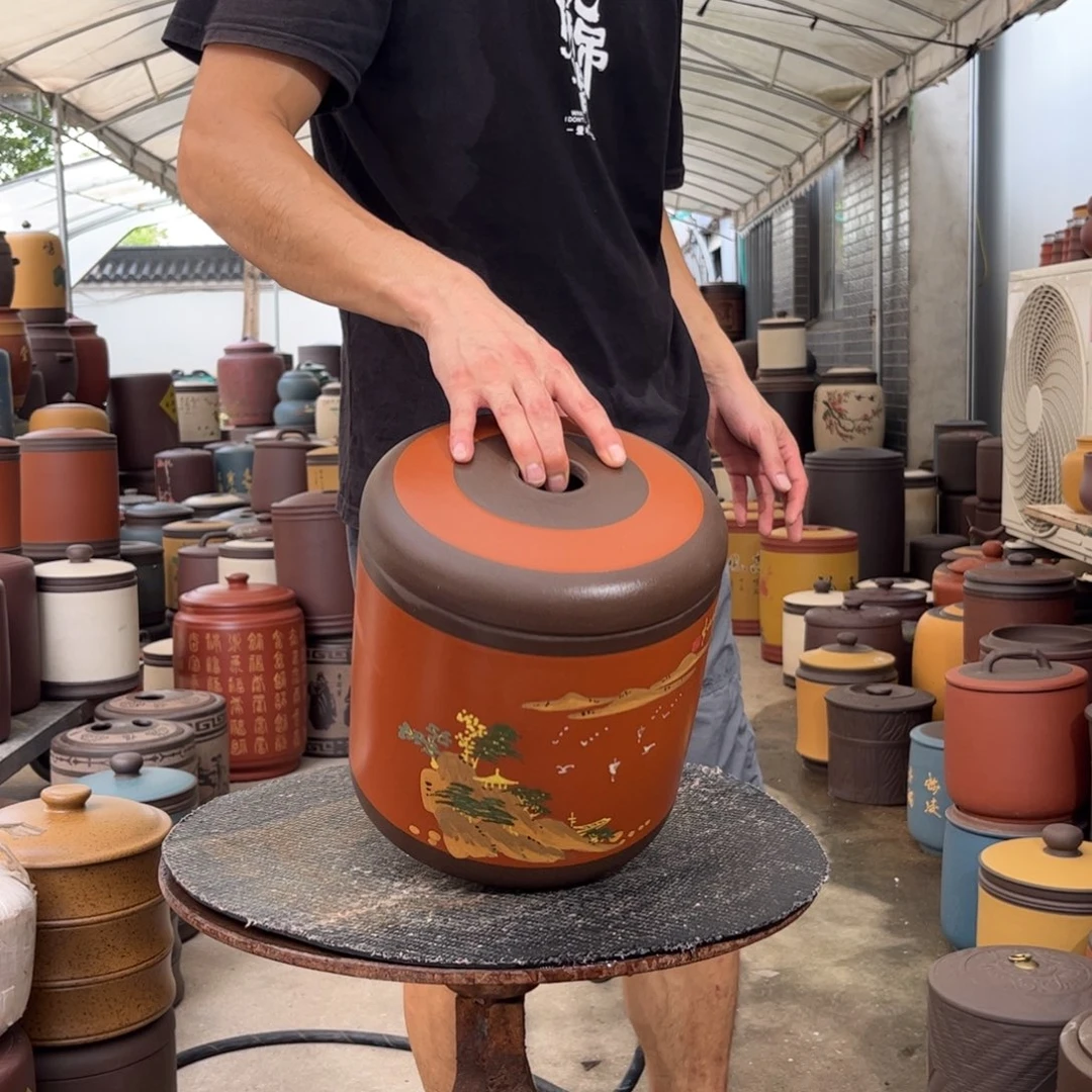 紫砂茶叶罐8 饼茶叶罐